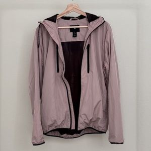 mauve rain jacket